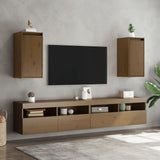 Vidaxl wandkasten 2 st 30x30x60 cm massief grenenhout honingbruin