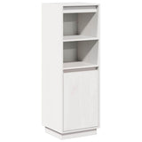 Vidaxl hoge kast 37x34x110 cm massief grenenhout wit