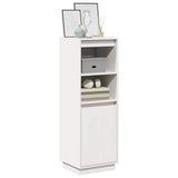Vidaxl hoge kast 37x34x110 cm massief grenenhout wit