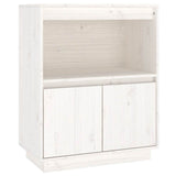 Vidaxl dressoir 60x34x75 cm massief grenenhout wit