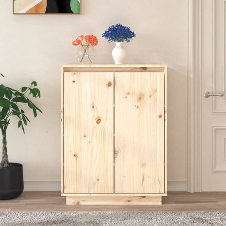 Vidaxl -Schuhschrank 60x35x80 cm Festkiefer