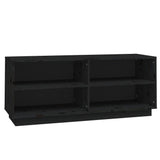 Vidaxl Schuhschrank 110x34x45 cm Festkiefer Schwarz