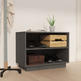 Vidaxl Shoe cabinet 60x34x45 cm Solid pine Gray