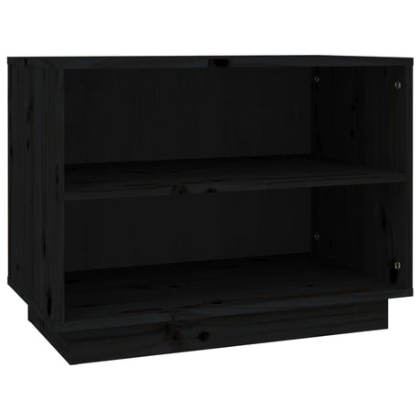 Vidaxl Schuhschrank 60x34x45 cm Festkiefer schwarz