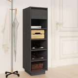 Vidaxl Schuhschrank 30x34x105 cm Festkiefergrau