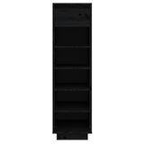 Vidaxl Schuhschrank 30x34x105 cm Festkiefer schwarz