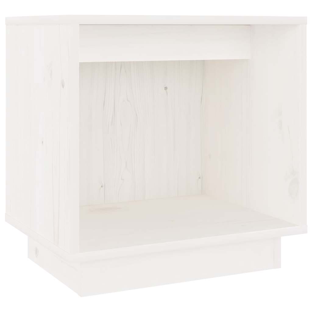 Vidaxl nachtkastje 40x30x40 cm massief grenenhout wit