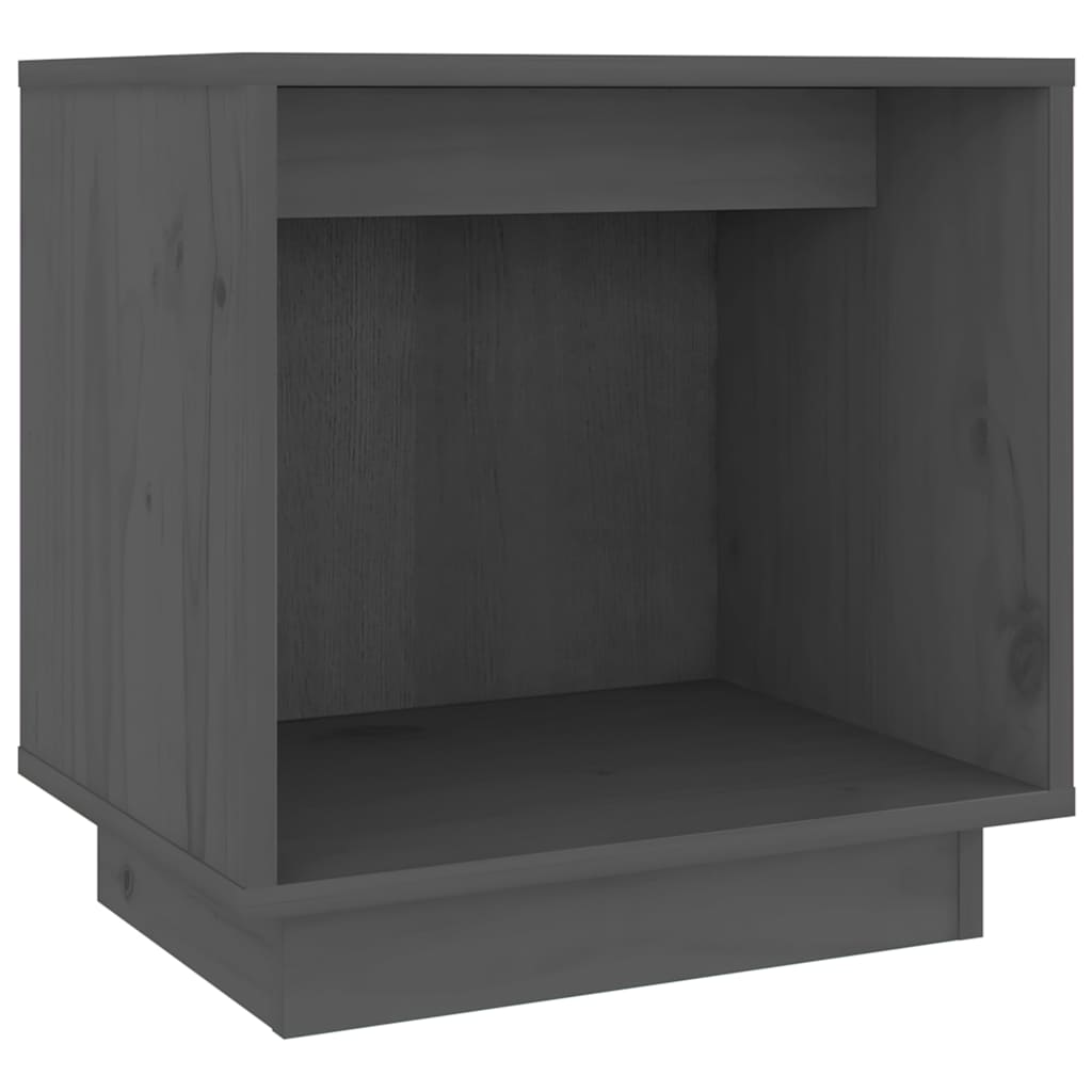Vidaxl nachtkastje 40x30x40 cm massief grenenhout grijs