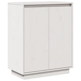 Vidaxl dressoir 60x34x75 cm massief grenenhout wit