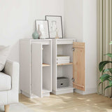 Vidaxl dressoirs 2 st 31,5x34x75 cm massief grenenhout wit