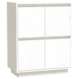Vidaxl dressoir 60x34x75 cm massief grenenhout wit