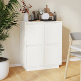Vidaxl dressoir 60x34x75 cm massief grenenhout wit