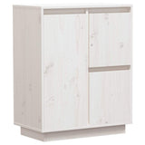 Vidaxl dressoir 60x34x75 cm massief grenenhout wit