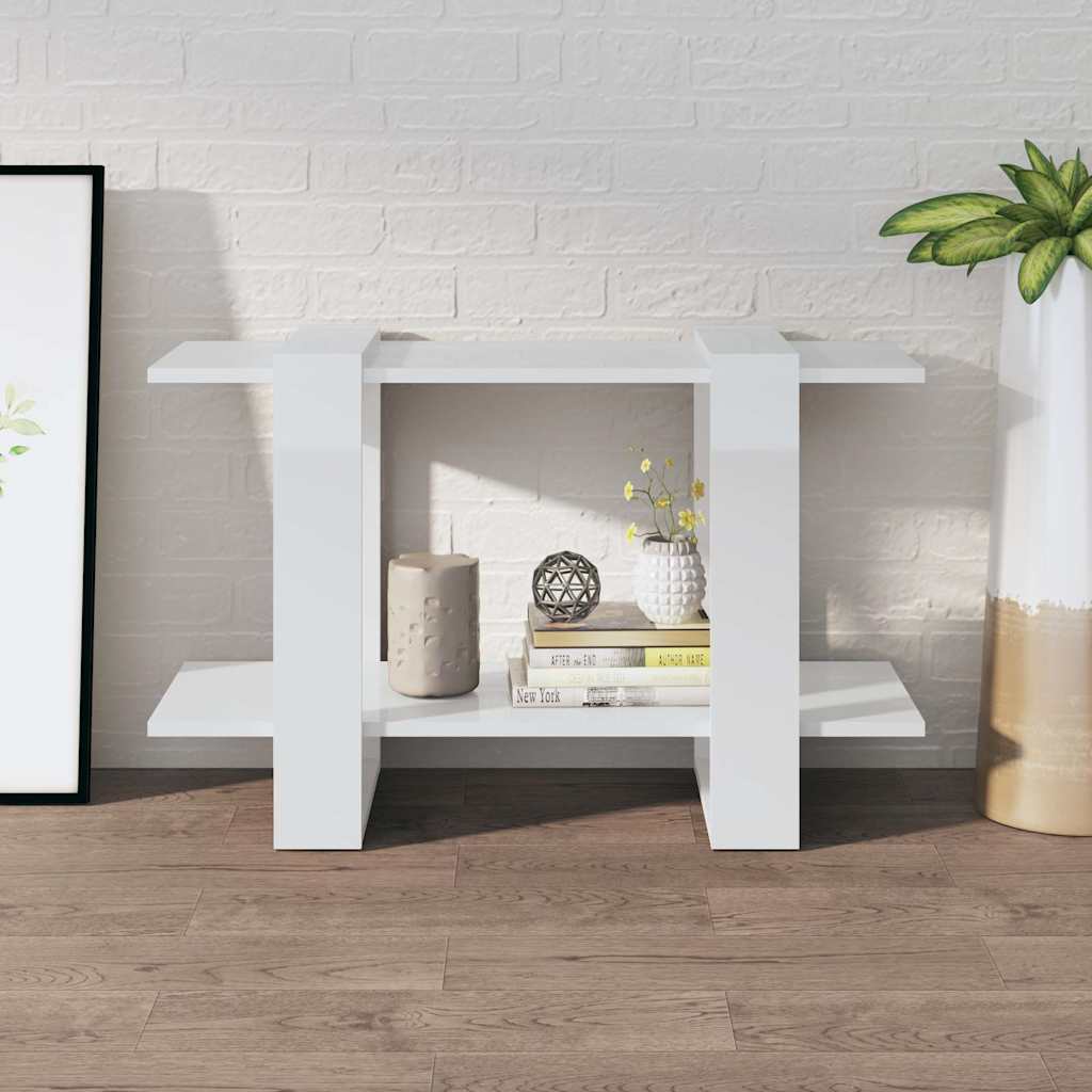 Vidaxl boekenkast kamerscherm 80x30x51 cm hoogglans wit