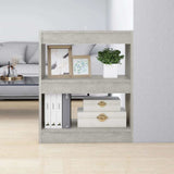 Vidaxl boekenkast kamerscherm 60x30x72 cm betongrijs