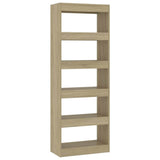 Vidaxl boekenkast kamerscherm 60x30x166 cm bewerkt hout sonoma eiken