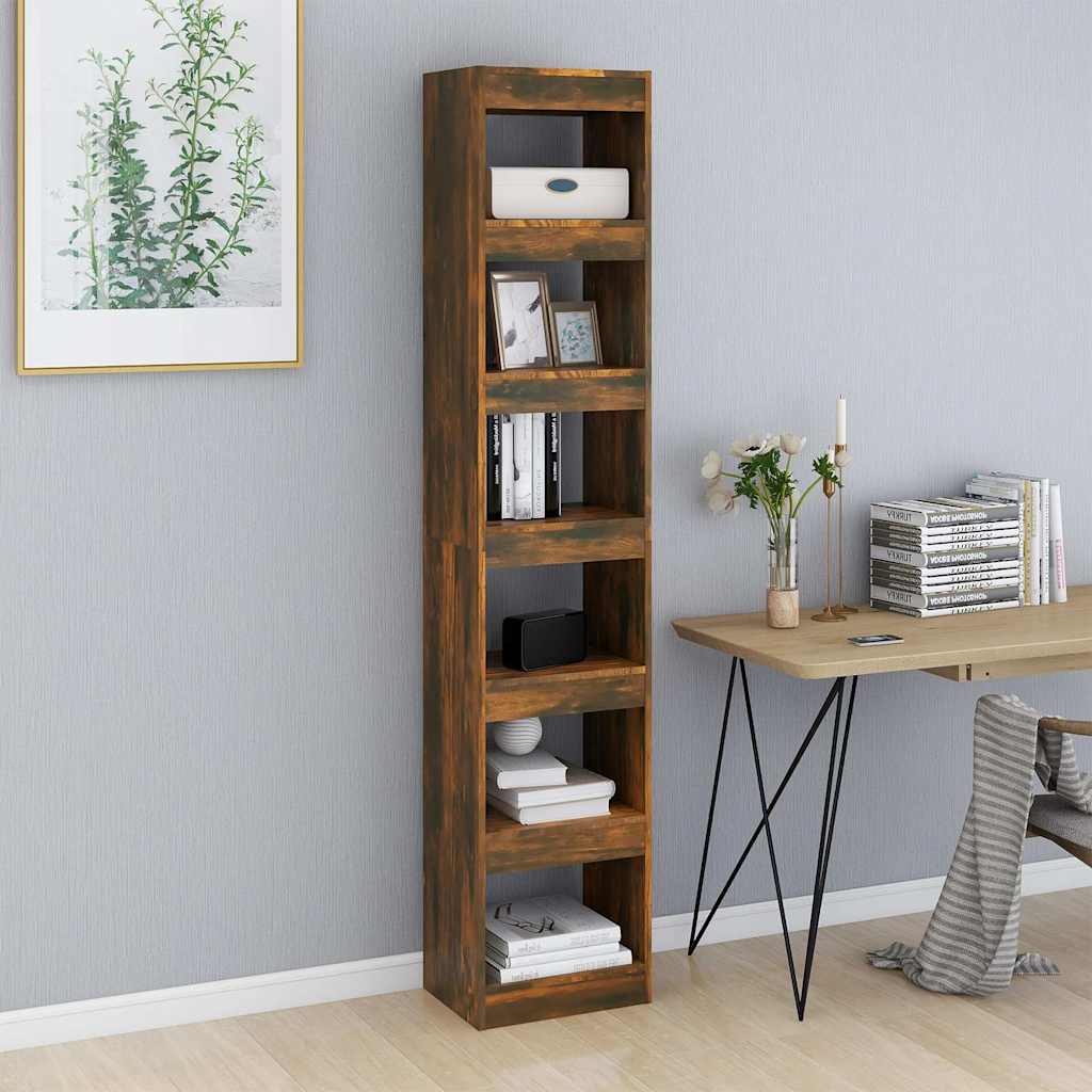Vidaxl boekenkast kamerscherm 40x30x198 cm gerookt eikenkleurig
