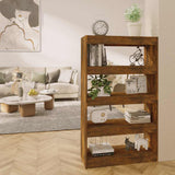 Vidaxl boekenkast kamerscherm 80x30x135 cm spaanplaat gerookt eiken