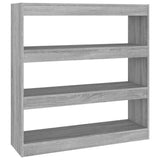Vidaxl boekenkast kamerscherm 100x30x103 cm grijs sonoma eikenkleurig