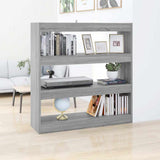 Vidaxl boekenkast kamerscherm 100x30x103 cm grijs sonoma eikenkleurig