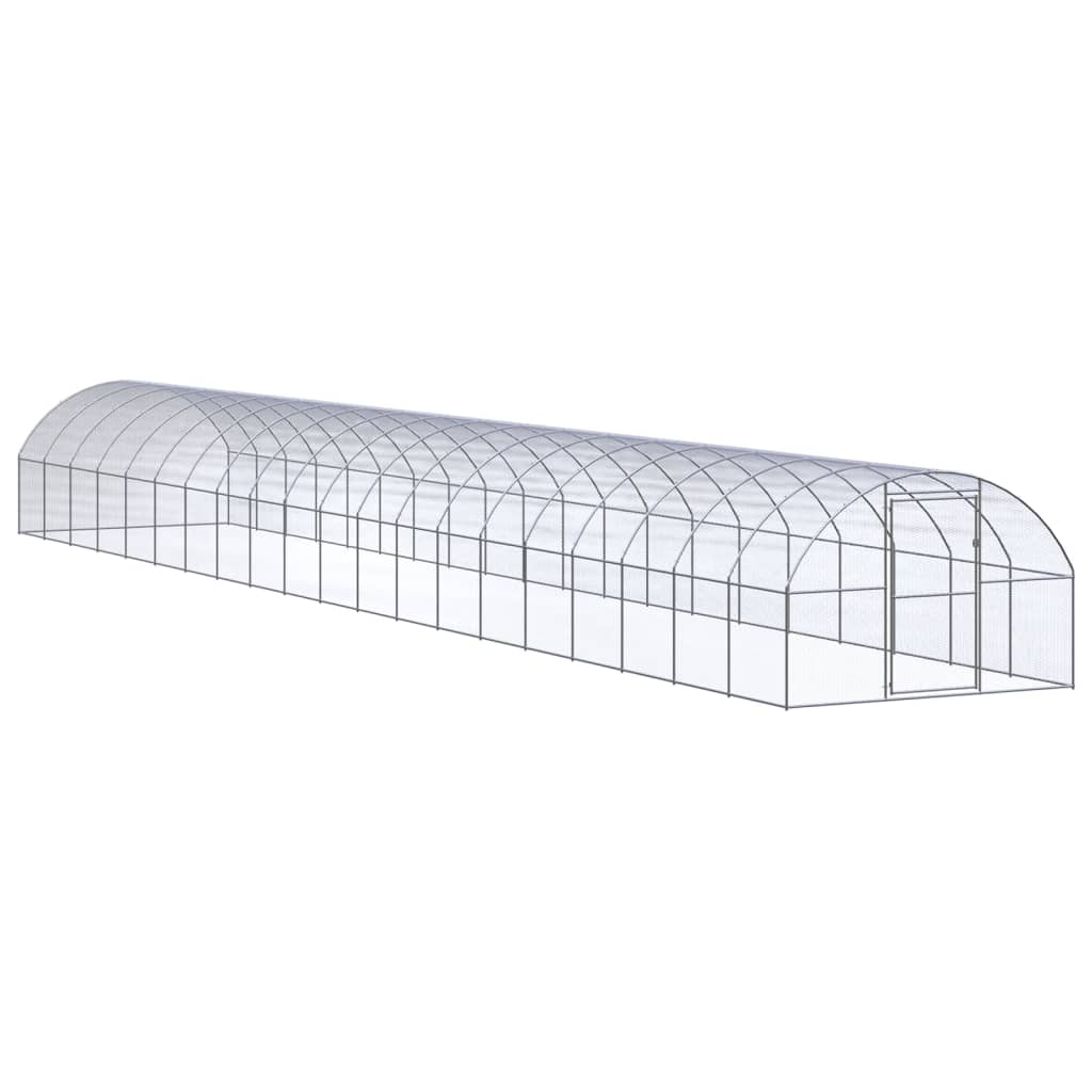 Vidaxl Poulet lafen 3x20x2 m galvaniséiert Stol