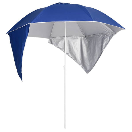 Vidaxl Strandparasol mit Seitenwänden 215 cm blau
