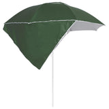 Vidaxl Strandparasol mit Seitenwänden 215 cm Grün