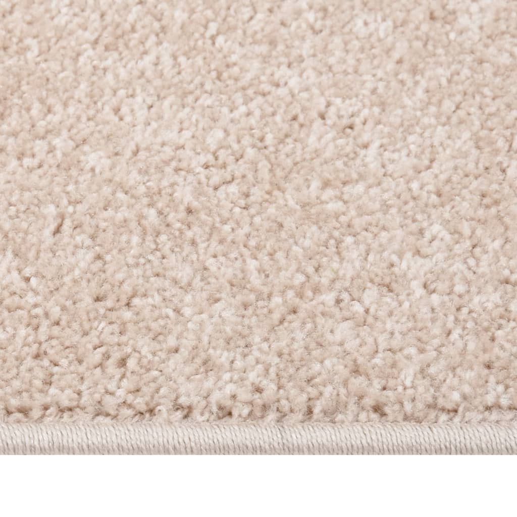 VIDAXL RUG KORTPOLIG 140x200 cm beige scuro