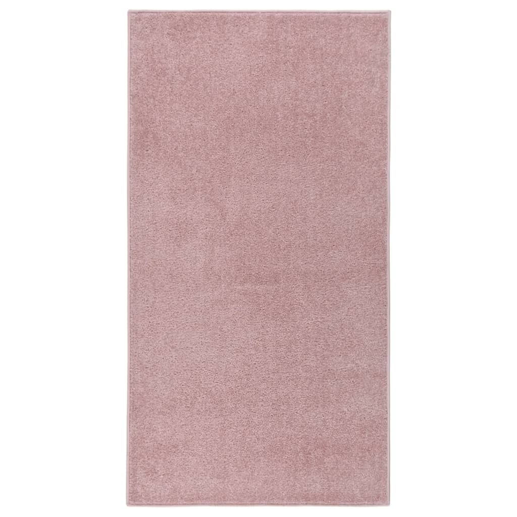 Vidaxl -mattan Kortpolig 80x150 cm rosa