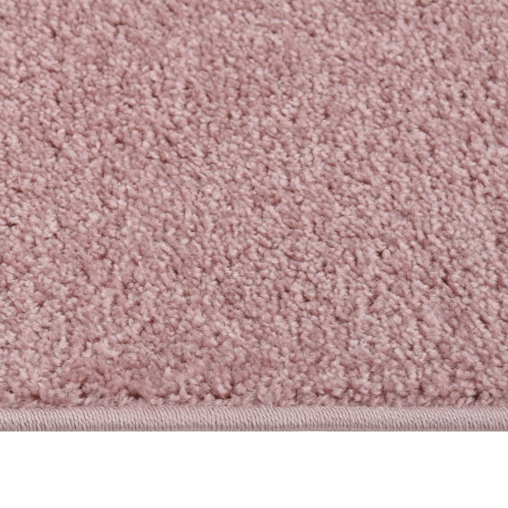 VIDAXL RUG KORTPOLIG 120x170 cm rosa