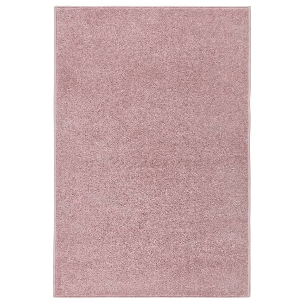 Vidaxl Rug Kortpolig 160x230 cm rosa