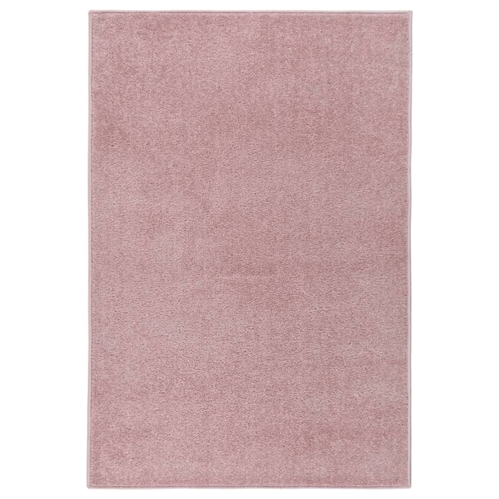 Vidaxl Rug Kortpolig 200x290 cm rosa