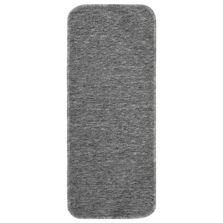 Vidaxl-Treppenmatten 15 St. Anti-Rutsch rechteckig 60x25 cm Grau