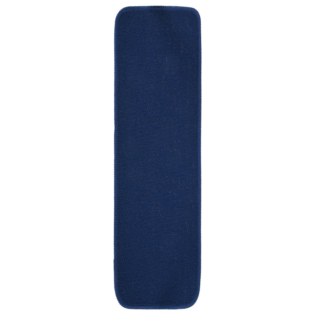 Vidaxl tappetini per scale 15 St Anti-slip rettangolare 75x20 cm blu navy