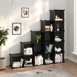 Vidaxl Storage furniture with 15 compartments Polypropene Black