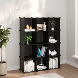 Vidaxl Storage furniture with 12 compartments Polypropene Black