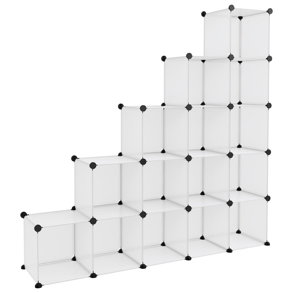 Vidaxl Storage furniture with 15 courses polypropene transparent