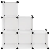 Vidaxl Storage furniture with 6 compartments Polypropene Transparent