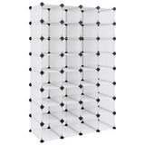VIDAXL -Schuhregal 93x36.5x140 cm Polypropen transparent