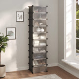 Vidaxl shoe rack 44x32x174 cm Polypropene black