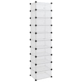 Vidaxl shoe rack 44x32x174 cm Polypropene transparent