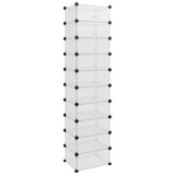 VIDAXL -Schuhregal 44x32x174 cm Polypropen transparent