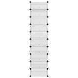 Vidaxl Shoe Rack 44x32x174 cm polipropeno transparente