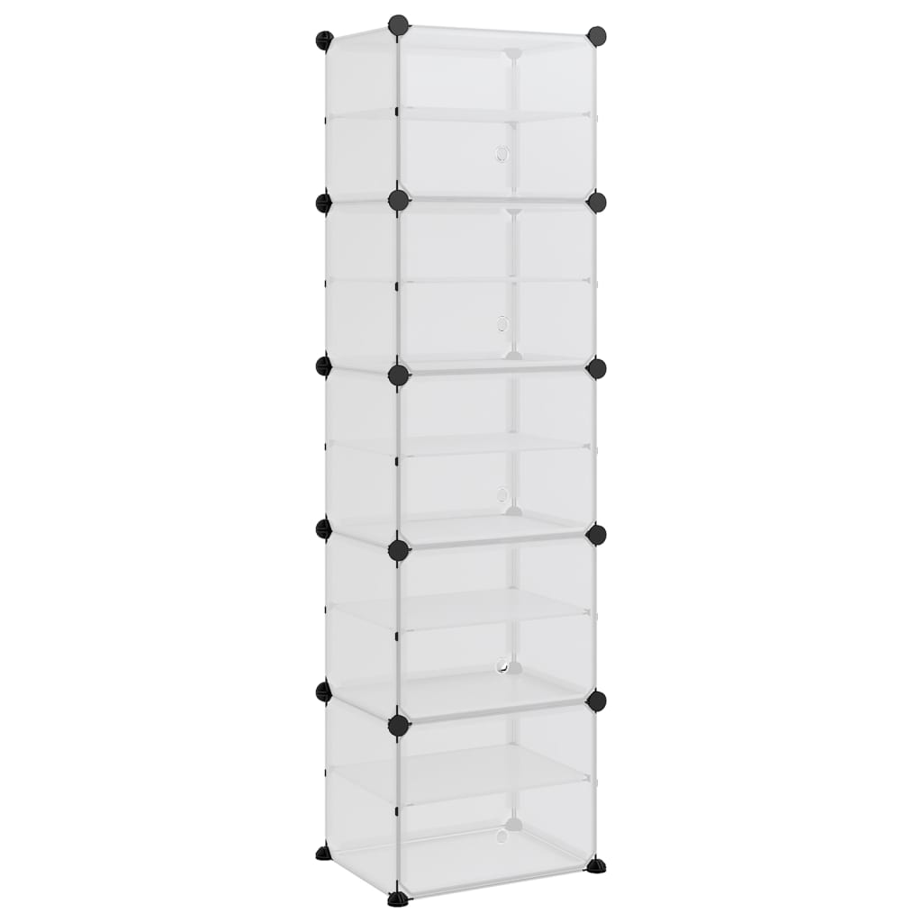 VidaXL shoe rack 44x31.5x153.5 cm Polypropene transparent