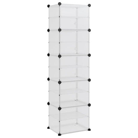 VIDAXL -Schuhregal 44x31.5x153.5 cm Polypropen transparent