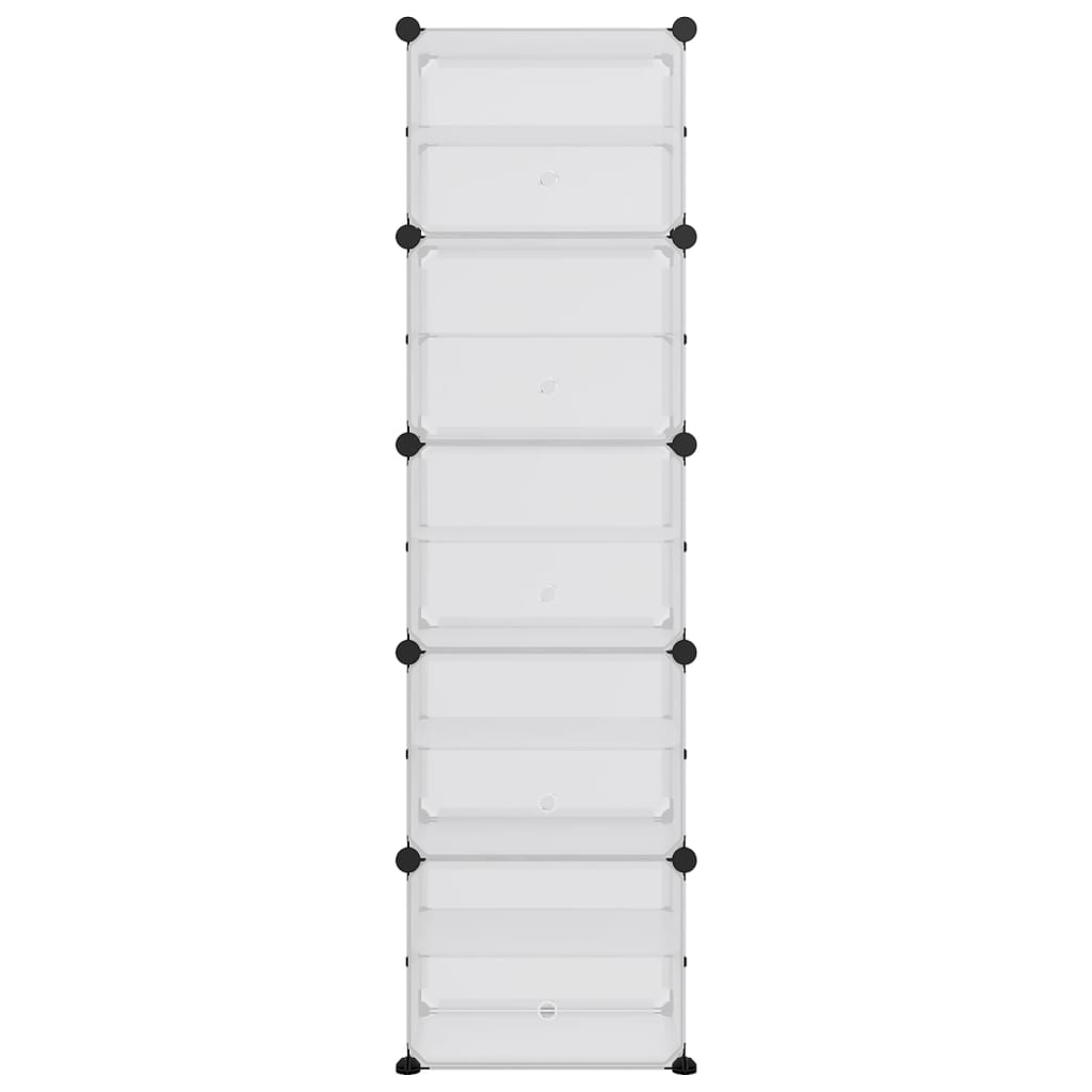 VIDAXL SHO RACK 44x31.5x153.5 cm Polypropen Transparent