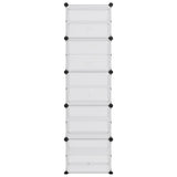 VIDAXL -Schuhregal 44x31.5x153.5 cm Polypropen transparent