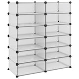 VidaXL shoe rack 94.5x36.5x106 cm Polypropene transparent