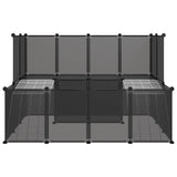 Vidaxl Animal Loft Small 143x107x93 Polypropene e acciaio nero