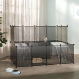 Vidaxl Animal Loft Small 143x107x93 Polypropène et acier noir